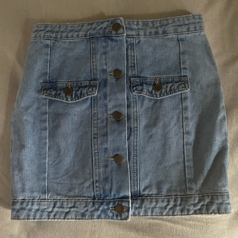 Button Down Denim Skirt Size Small